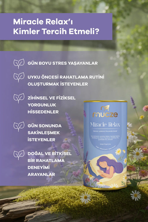 Bitkisel Gece Rahatlama Çayı – Melisa, Papatya & Lavanta