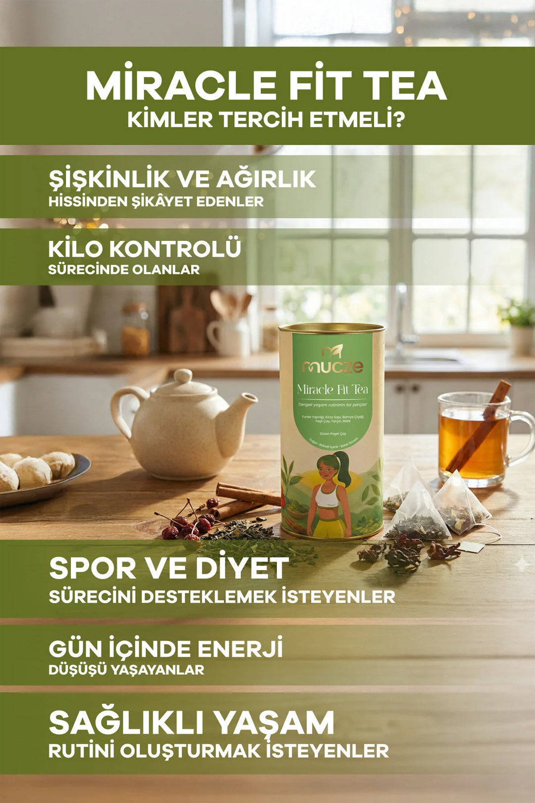 Bitkisel Form ve Enerji Çayı – Yeşil Çay & Mate İçerikli